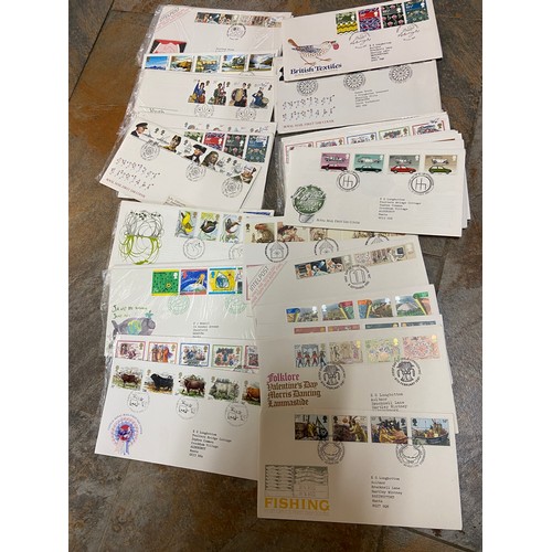 243B - 40 x good quality UK first day covers all with matching postmark