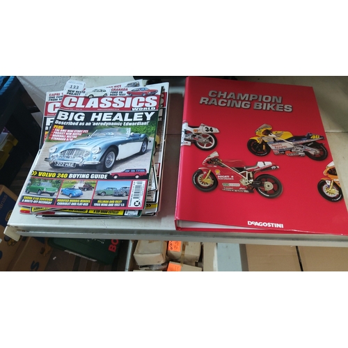 133 - A group of motoring and motorcycle publications, including issues of Classics World magazine and DeA... 
