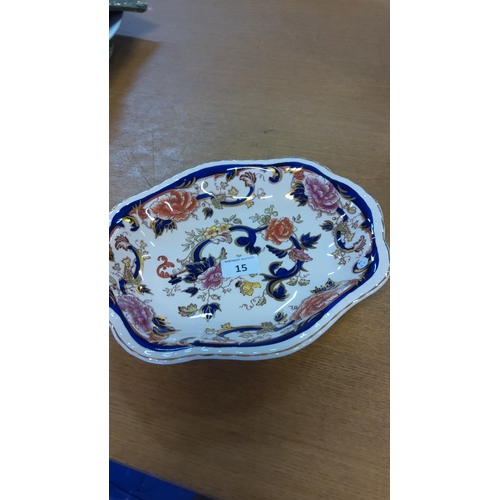 15 - Mason’s Ironstone ‘Mandalay’ octagonal serving dish.