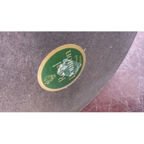 184 - Royal Doulton figure of a rearing horse, in white-glazed ceramic, modelled with flowing mane and rai... 