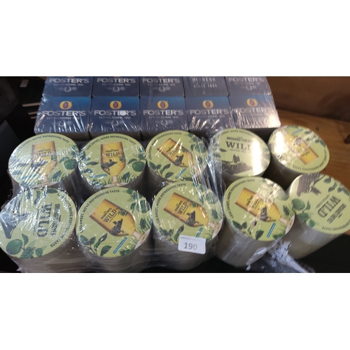 190 - A quantity of beer mats (1000 Fosters and 1000 Orchard Thieves)