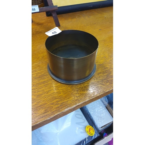 49 - An artillery shell base with 1916 date stamp