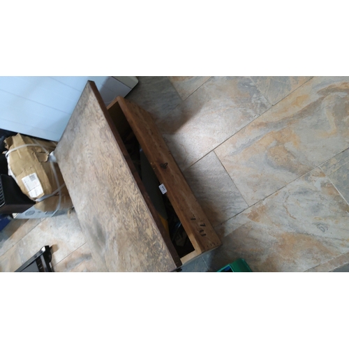 514 - A quantity of workshop tools and hardware in a pine tool chest, including saws, files, clamps, chise... 