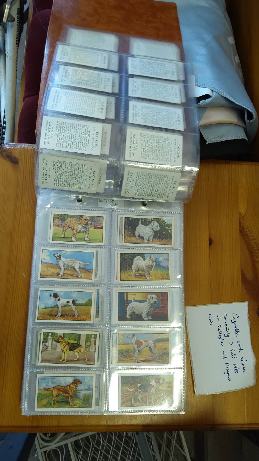 Cigarette card album containing 7 full sets of Gallagher & Players ...