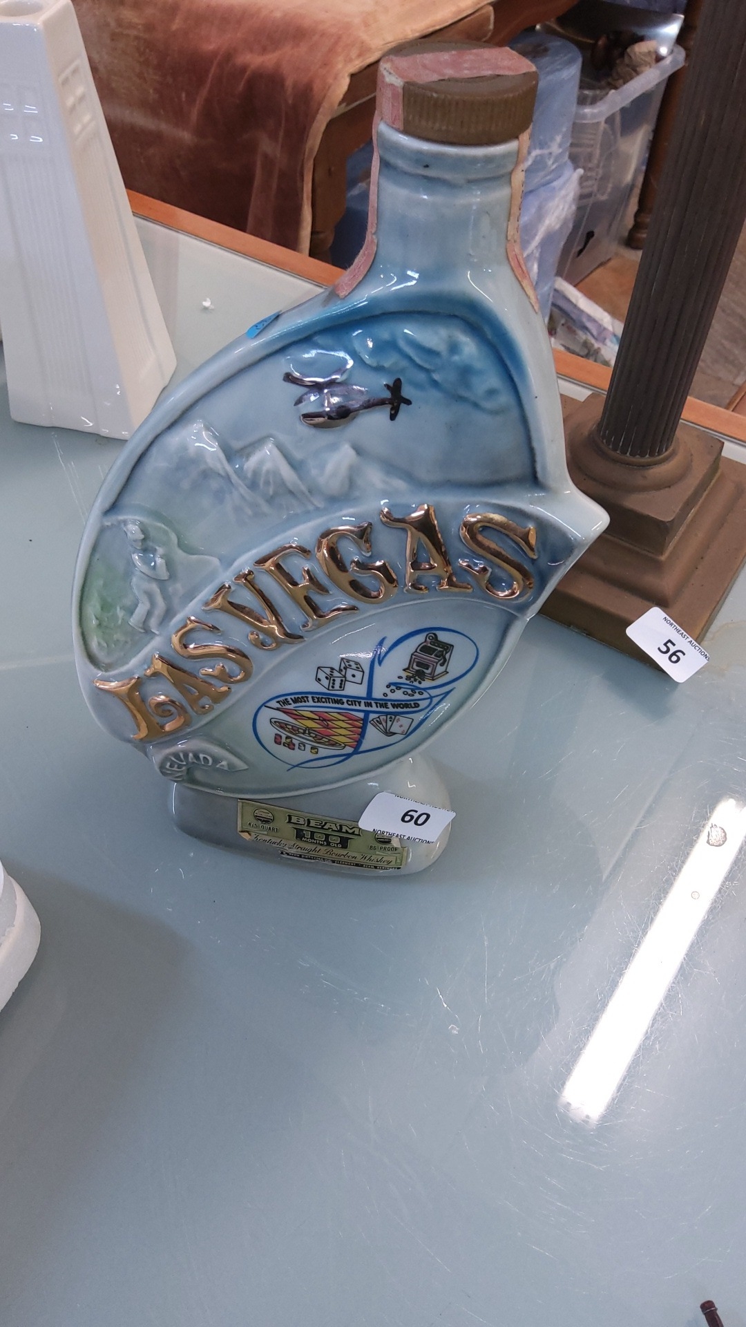 Original Jim Beam ‘Las Vegas’ glazed ceramic bourbon decanter, moulded ...