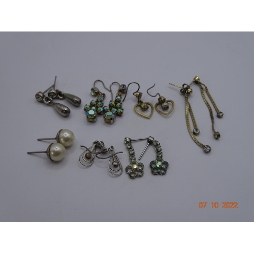 Seven Pairs of Costume Jewellery Earrings (T2)