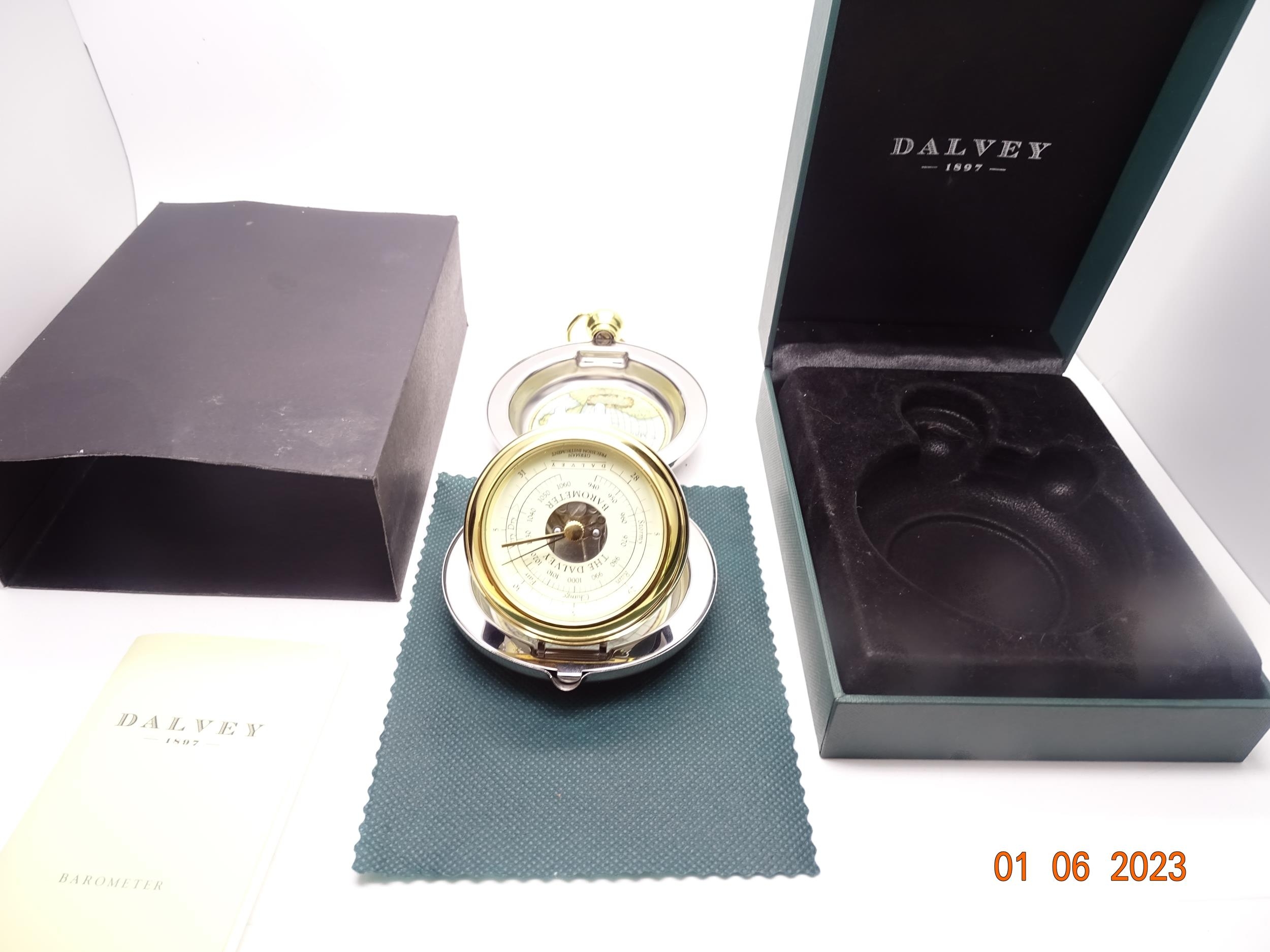 The Dalvey Pocket Aneroid Barometer. As new with all paperwork and box