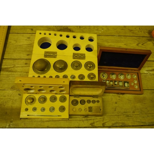 437 - 4 Sets of laboratory weights