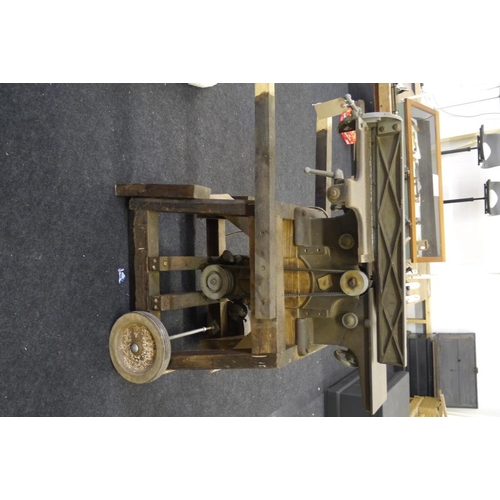 524 - Walker and Turner jointer. Equipped with JAP petrol 4 stroke power unit and mounted on a trolley.