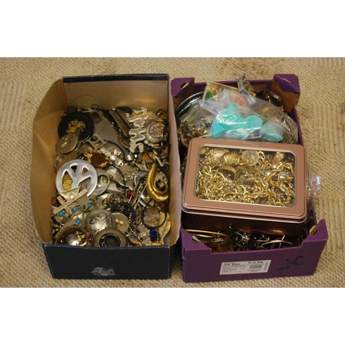 265 - 2 Boxes of mixed jewellery