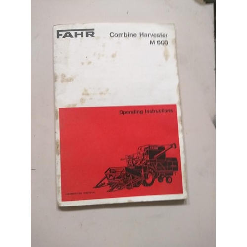 153 - Fahr instruction books to include Turbo mower and conditioner, Centipede haymaker, M600 combine harv... 