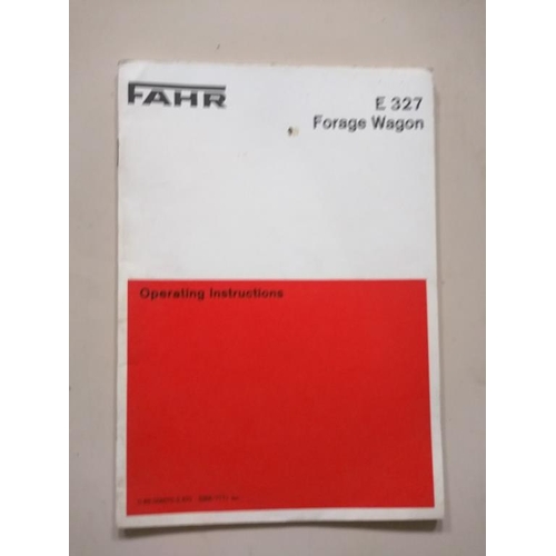 153 - Fahr instruction books to include Turbo mower and conditioner, Centipede haymaker, M600 combine harv... 