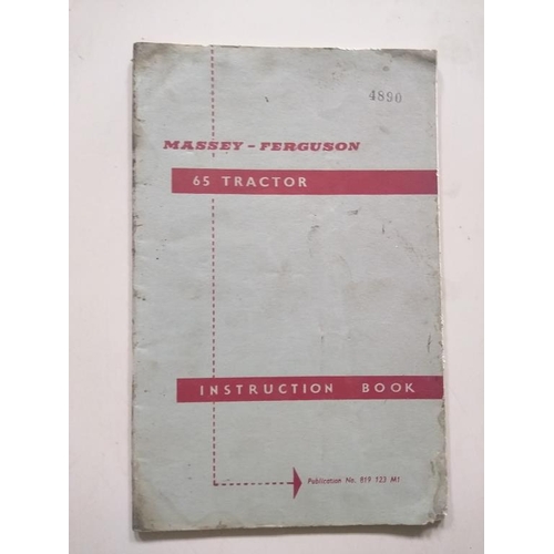 166 - Massey 65 tractor instruction book and power steering supplement book