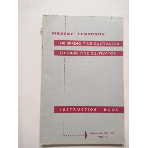 197 - Massey Ferguson instruction books, MF711 potato harvester, MF720 spring tine cultivator and MF721 ri... 