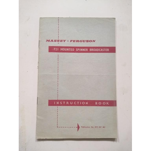 197 - Massey Ferguson instruction books, MF711 potato harvester, MF720 spring tine cultivator and MF721 ri... 