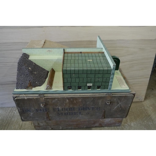 20 - Scale model- On floor grain and hay drying barn, and original storage box