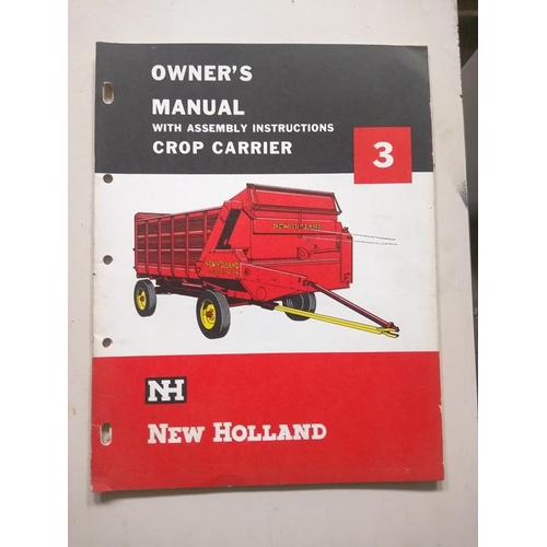 207 - Selection of New Holland manuals including 401-5 crimper, Crop carrier, Hayliner 68 and super Haylin... 