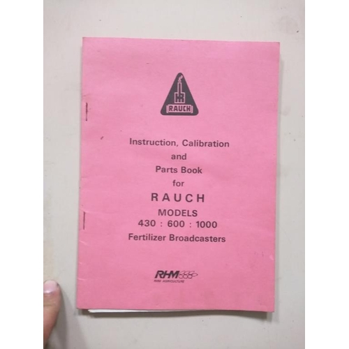 210 - PZ Vibrax 400-600-800 instruction manual and spare parts list x3 and Rauch 430, 600, 1000 manual. 4