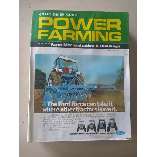 221 - Power Farming magazines. 1970 Feb-May, Aug-Oct and 3x supplements. 1971 Jan-Nov. 1972- Complete.