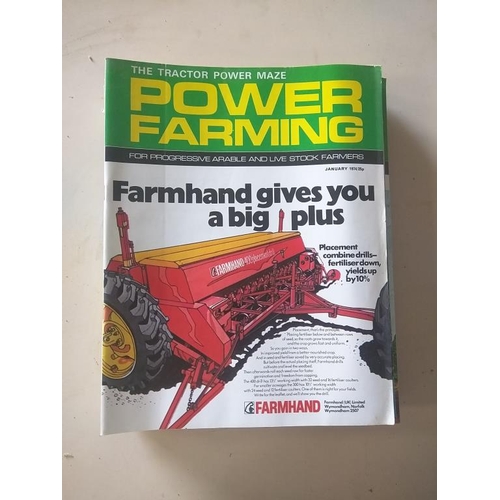 222 - Power Farming magazines. 1973- Jan, March, May-Dec. 1974 Jan, June, May, Dec. 1975 Jan-March