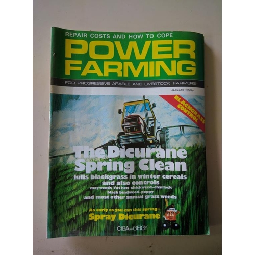 222 - Power Farming magazines. 1973- Jan, March, May-Dec. 1974 Jan, June, May, Dec. 1975 Jan-March