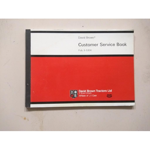 72 - David Brown 850,880,990 drivers guide and David Brown customer service book.