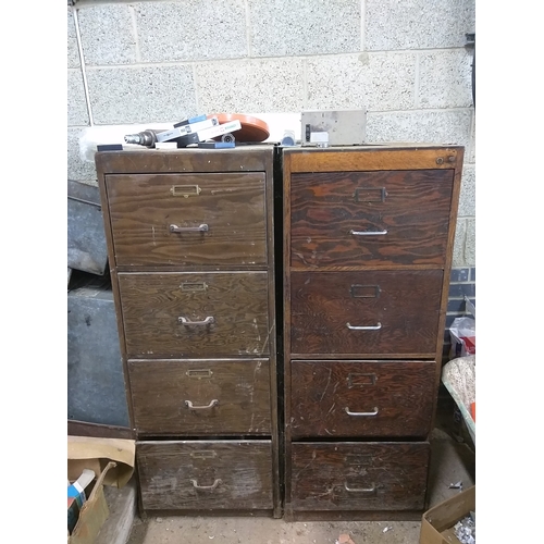 235 - 2 Wooden filing cabinets