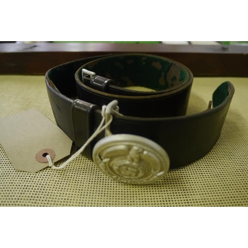 445 - German SS belt with green felt liner