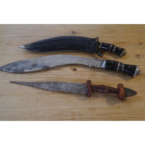 456 - 2 Gurka knives and 1 other