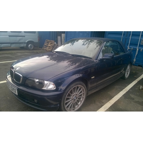 391 - BMW 323I CI Auto convertible car. 2500cc. 133450 miles. MOT until July 2018. V5C