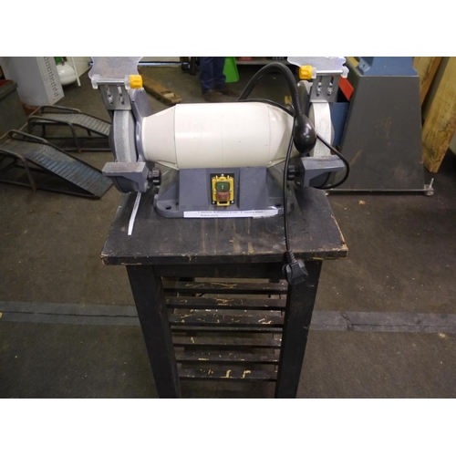 703 - Axminster double bench grinder. 8