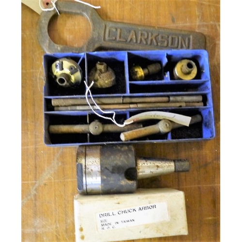 4 - Clarkson spanner and drill chucks