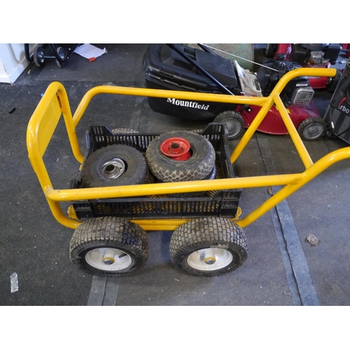 43 - 4 Wheel trolley and spare tyres