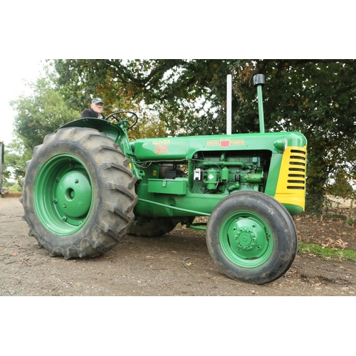 123 - Oliver 99 diesel tractor. Well restored. Very rare in UK. No hydraulics, cab available. No docs