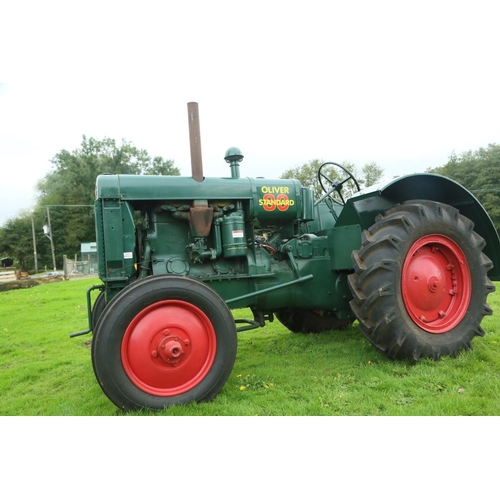 124 - Oliver 80 tractor. Petrol paraffin, full restoration, electric start, no hydraulics, ex Australia. N... 