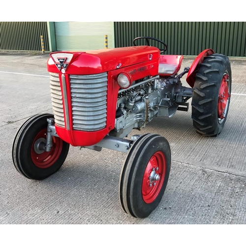 144 - Massey Ferguson 50 tractor. 1959. Rare gas model, ex Hunday collection. SN. SGM 528590. Reg. 417 XUA