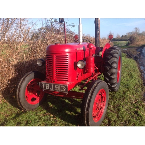 153 - David Brown 25D tractor. Original registration. First registered 1956. Reg. TBJ 913. Buff log book a... 