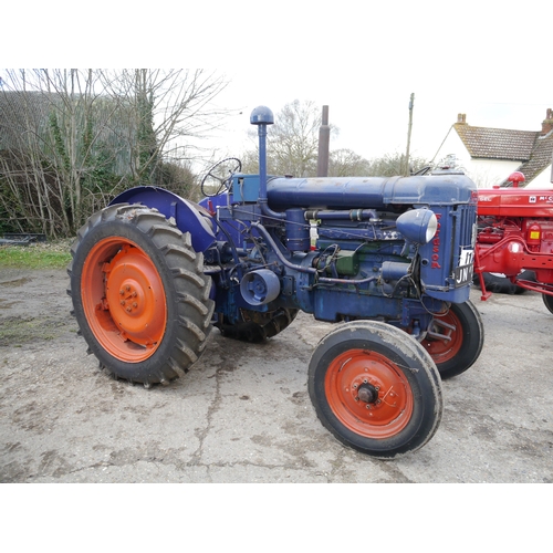 146 - Fordson E27N  tractor. P6 conversion, PTO, hydraulics, headlights, high top gear, new tyres