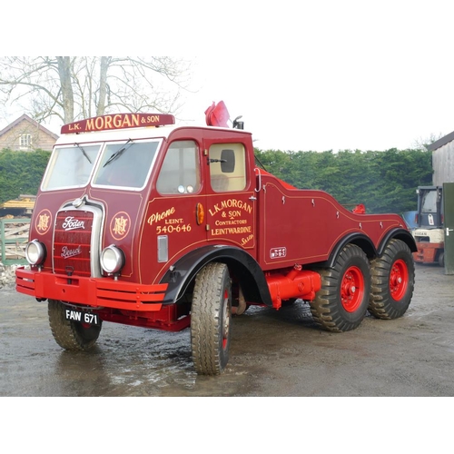 5 - 1939 Foden DG 610 timber tractor, Made for MoD gun carriage tractor. Six cylinder LW engine, purchas... 