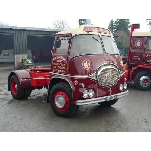 6 - 1963 ERF KV series 4x2 lorry unit. 150 engine, twelve speed gearbox, Cruxhall heavy duty back axle. ... 