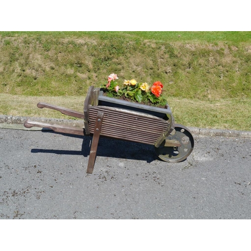 3 - Small wooden wheelbarrow