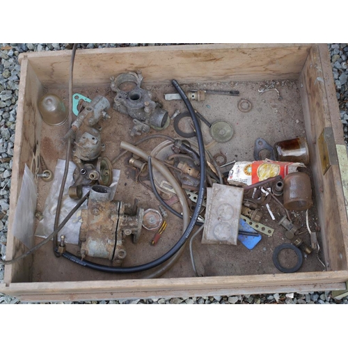 15 - Tray of carburetor parts