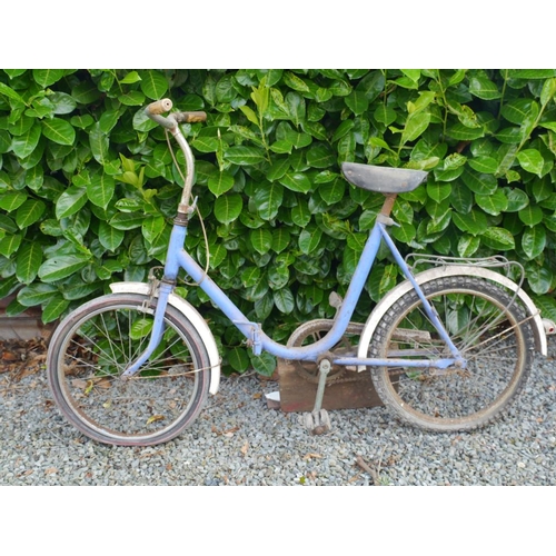 2 - Ladies blue folding bike