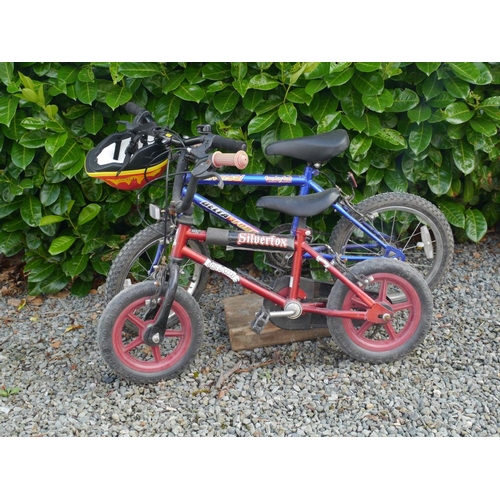 3 - Boys Delta Force bike & boys Silverfox bike with helmet