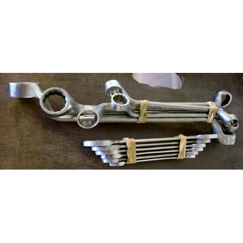 2 - Set of 6 open end spanners by Gordon