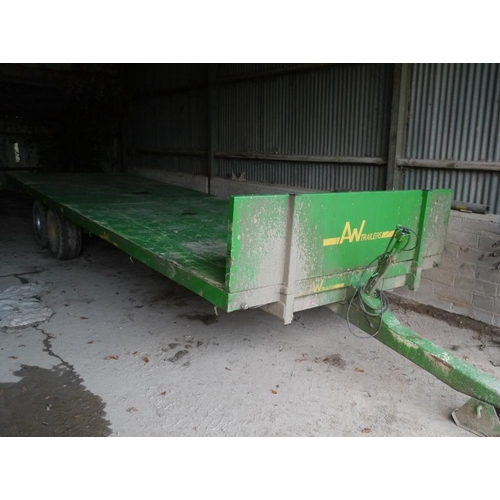 237 - AW 25ft bale trailer with rear bale rail