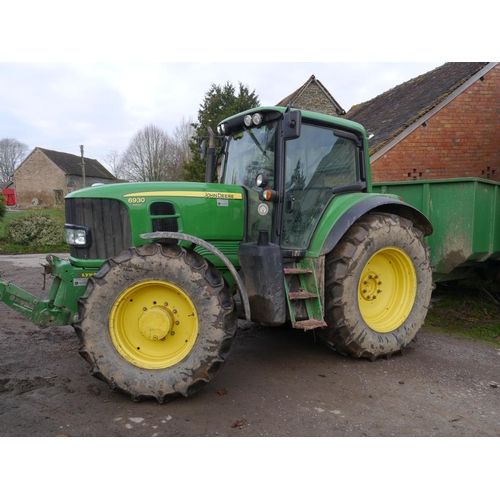 240 - John Deere 6930 premium tractor, auto power, 5000 hours, cab suspension, TLS, Lynz Zuidberg front li... 