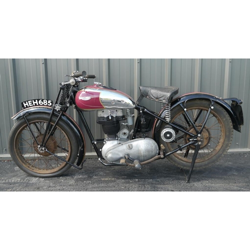 Triumph T803h Motorcycle 1938 350cc Original Numbers Repainted