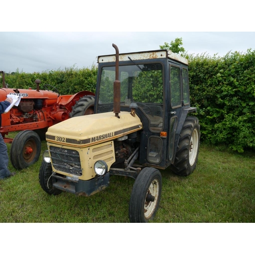 108 - Marshall 302 tractor with cab. Original off farm condition, runs, only 297hrs (not guaranteed) tidy ... 