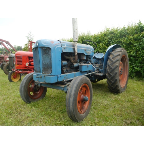 123 - Fordson Major diesel tractor. Victory Motors, Cheltenham. Runs. +VAT